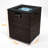 Garden Fire Pit With Windshield, Pe , Burner, Rain Cover & Igniter 40000Btu Column, Steel Tabletop Lid, Glass Wind Guard, And Included Rocks-1631194185