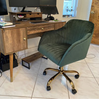 Adan Task Chair Etta Avenue Upholstery Color: Tan