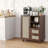 Rattan Buffet Cabinet with Drawers-1141160894