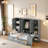 Multi-Functional Daybed with Desk, Shelves, Cabinets and Drawers, Space-Saving Bed Frame with Storage, Reversible Layout, Wood Frame for Bedroom, Apartment, Home Office-112651672-112651673