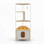 Corner Cat Tower, Cat Tree with Scratching Post, Cat Condo with Feeding Station and Climbing Platform