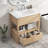 Bathroom Vanity with Sink Top, Open Storage Shelf, and Two Drawers-383599827-383599662
