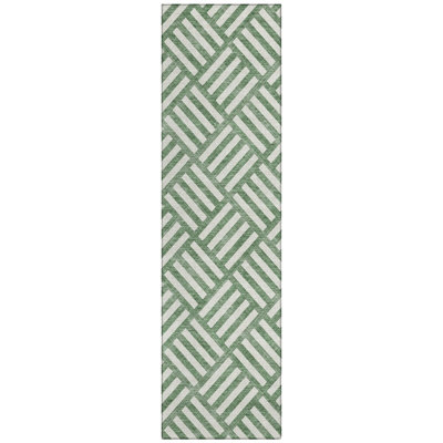 Loreen Flatweave Washable Geometric Indoor / Outdoor Rug