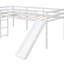 Lit mezzanine simple en L blanc avec glissade-1028503195