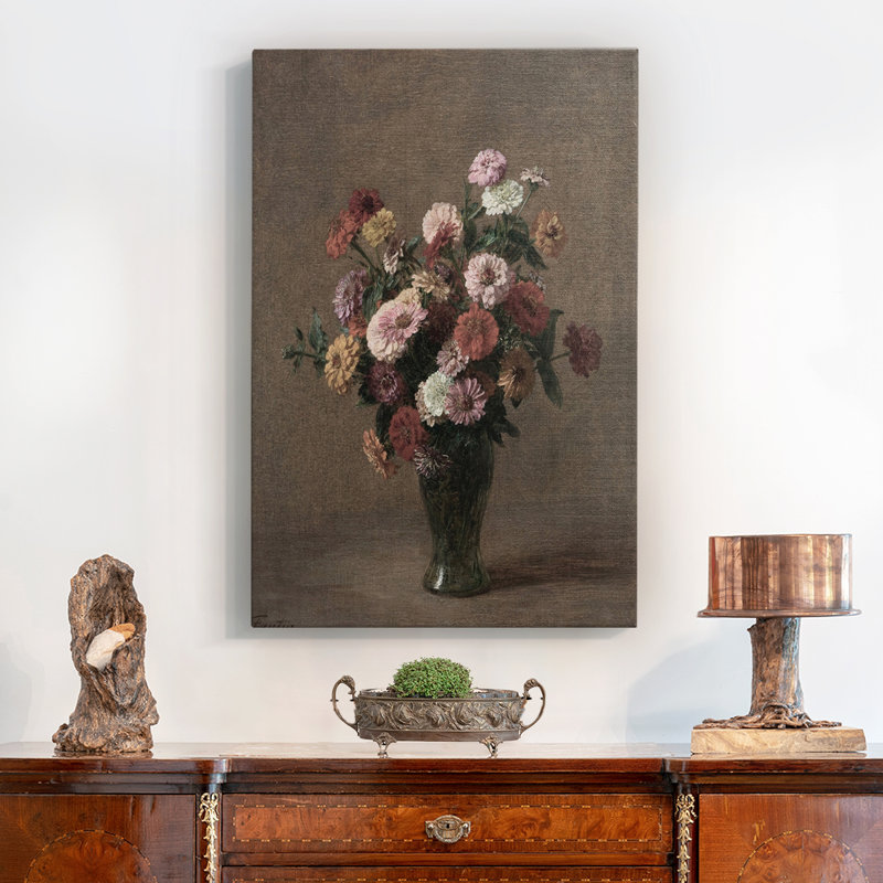 Peinture sur toile encadrée, H 13 po x l 9 po