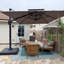 Parasol de patio extérieur en porte-à-faux 10 'x 13' avec base 330lbs-192762463