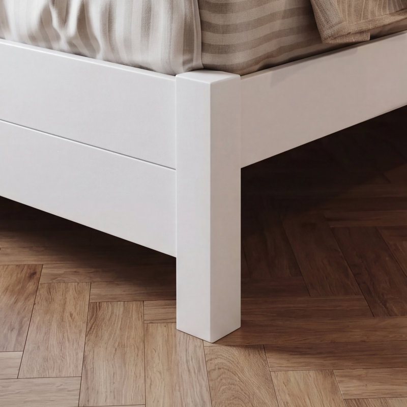 Edgecumbe Solid Wood Bed, Small Single (2'6), White