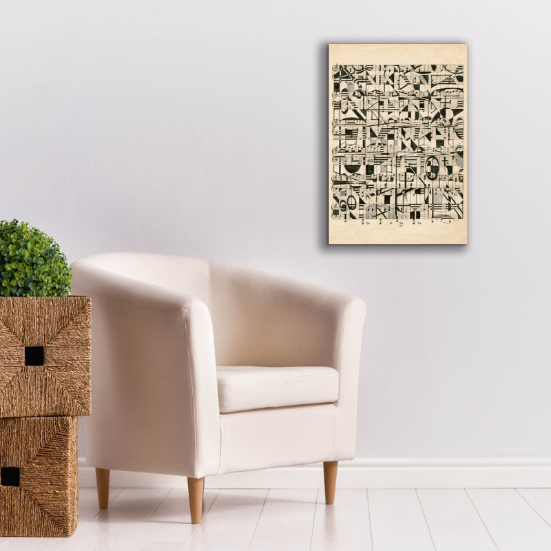 «Graphic Notes» par Nikki Galapon, art mural sur toile, H 26 po x l 18 po x P 0,75 po