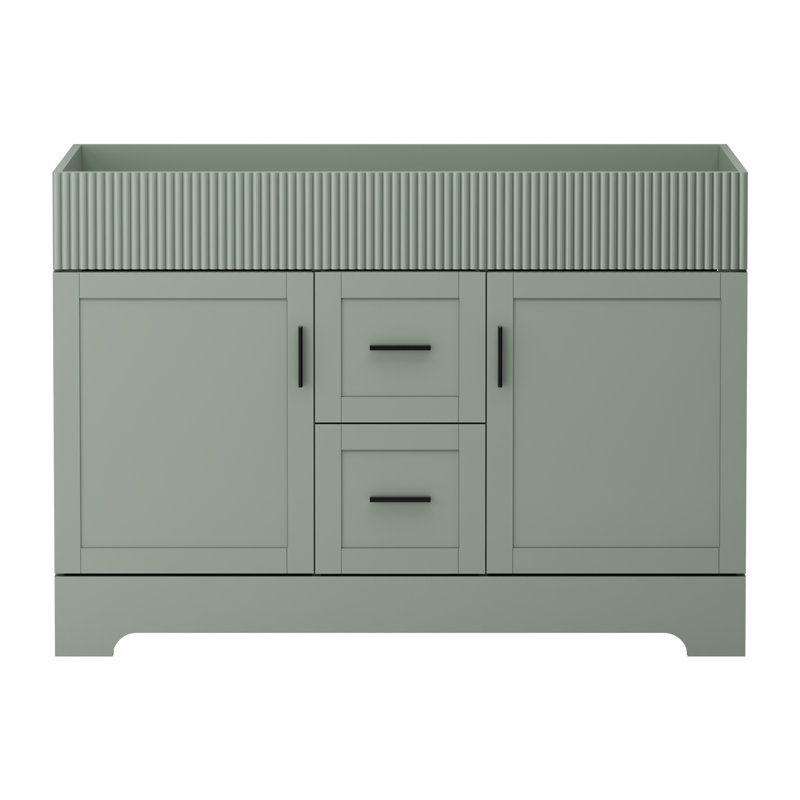 Base de meuble-lavabo double 48 po seulement, lavabo non inclus, Vert