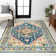 Brooklyn Geometric Medallion Blue/Beige Rug