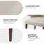 Chaise d'appoint à oreilles rembourrée avec pieds en bois massif Kanalu -98582709-105324213