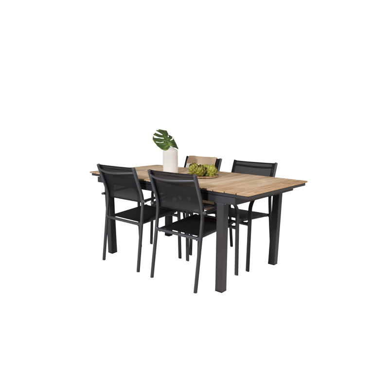Anoki 4 - Person Patio Dining Set with Extendable Rectangular Table