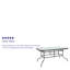 Table rectangulaire en verre trempé de 31,5 po x 55 po avec trou pour parasol Amlie-87144392