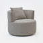 Fauteuil demi-tonneau pivotant en polyester 33 po Sigisbert