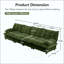 Canapé 4 places Cloud, canapé modulaire modulaire, canapé moderne à assise profonde pour le salon, coussin de siège confortable en treillis décoré, tissu chenille respirant-1847116084