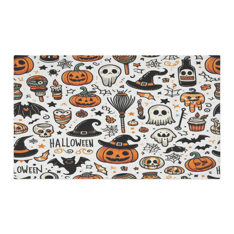 Tapis tressé Kawaii Haunts, Rectangulaire 3 pi x 5 pi