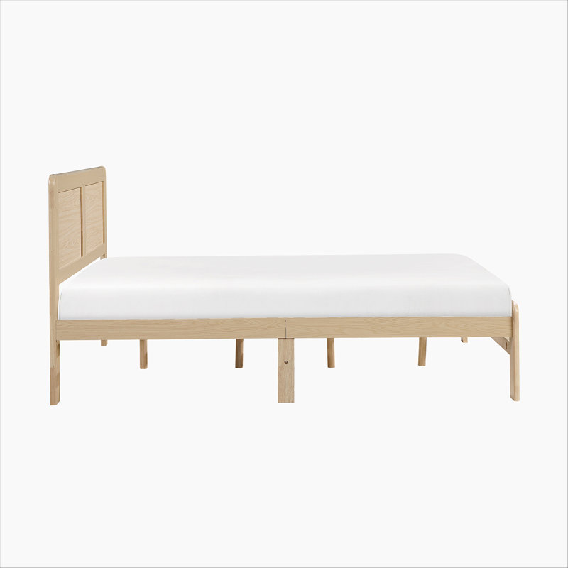 Ensemble de lit plateforme en bois avec finition lit naturel contemporain 1pc