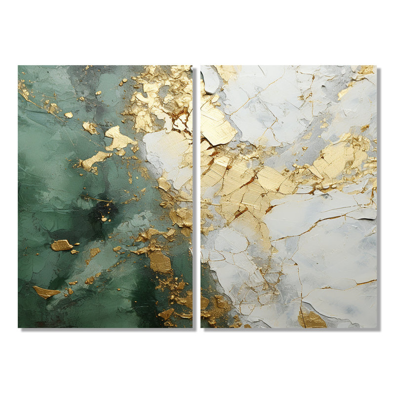 Delaney - Peinture abstraite, art mural, Wrapped Canvas, Does Not Apply, 36" H x 48" W