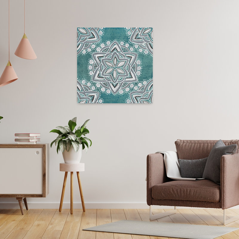 Étoile mandala I, art floral, H 24 po x l 24 po