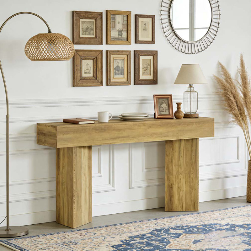 Table d'appoint rustique, console compacte