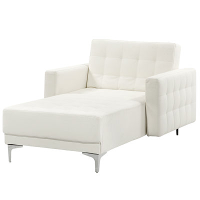 Finnegan Faux Leather Chaise Lounge
