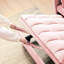Velours 3 en 1 convertible rose avec lit escamotable et coussins de soutien pour un salon confortable
