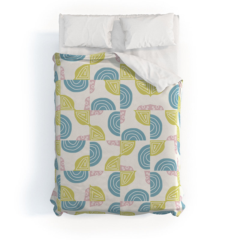 Mirimo Cotton Geometric Shapes Duvet Cover, Full Duvet Cover