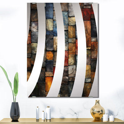 Conka - Miroir mural décoratif à carreaux abstraits