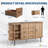 Sideboard Buffet Cabinet with Fluted Wood Construction, 6 Drawers and 2 Sliding Doors Storage Credenza for Living Room and Kitchen-1316999969