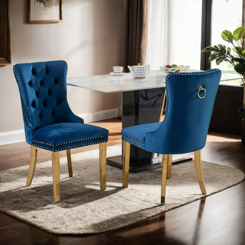 Chaise d'appoint Kyeem, Bleu