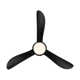 Corona 3 - Blade Outdoor/Indoor Smart Flush Mount Ceiling Fan with Remote Control and Dimmable LED Light Kit Included 