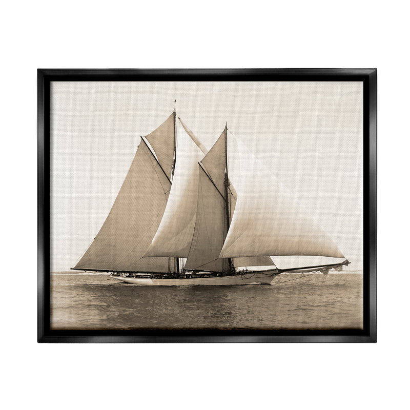 "Stupell Industries", art nautique sur toile par Graffi * Tee Studios, Cadre flottant noir de jais