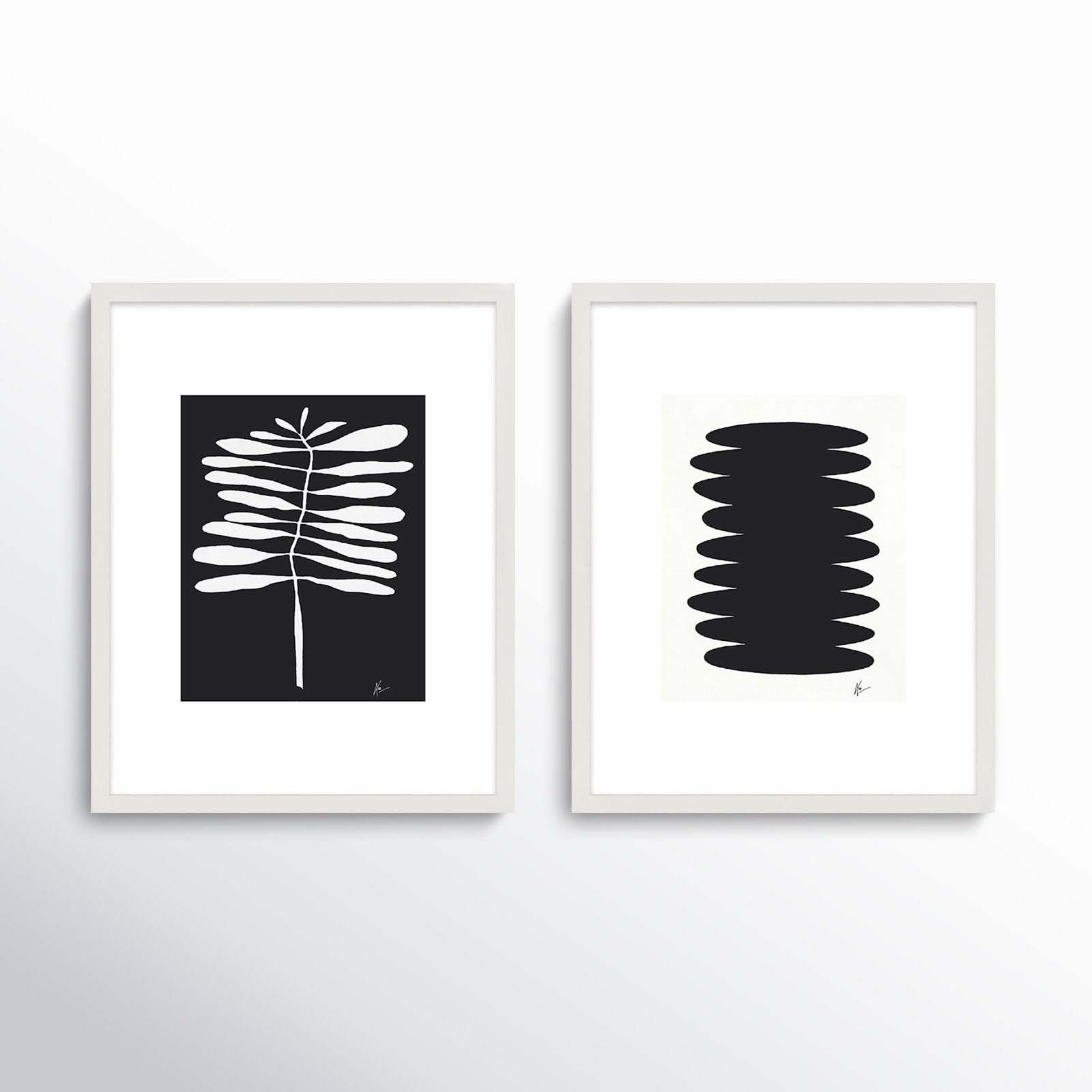 Flora 5&6 by Lee Lessem, White Framed, 25" H x 40" W x 1.25" D