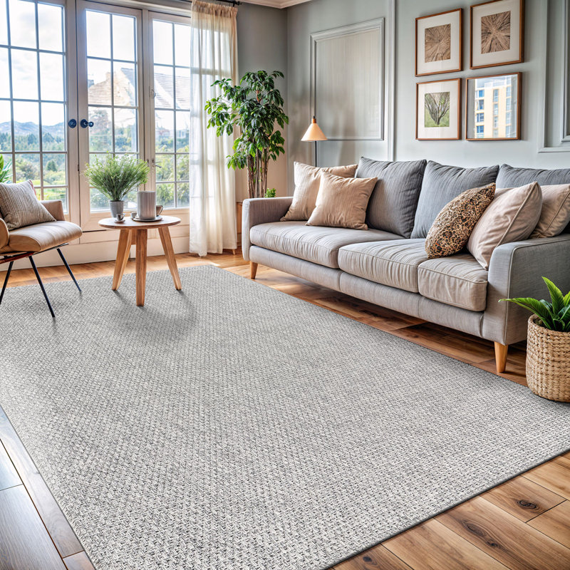Kinsella Easy Jute Natural Indoor Outdoor Area Rug, Rectangle 9' x 12'