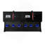 Armoire murale à double porte avec porte-outils, crochet de panier suspendu, tablette de rangement, plaque de fixation murale en acier inoxydable - noir et rouge