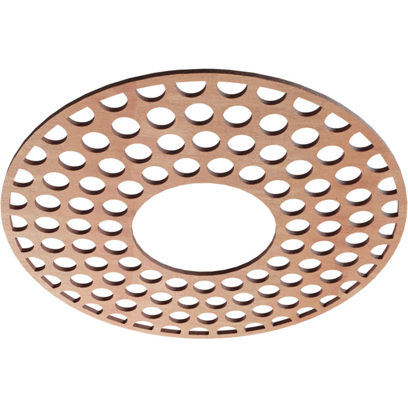 Médaillon de plafond en bois Fink, Cerise, H 18 po x l 18 po x P 0,38 po
