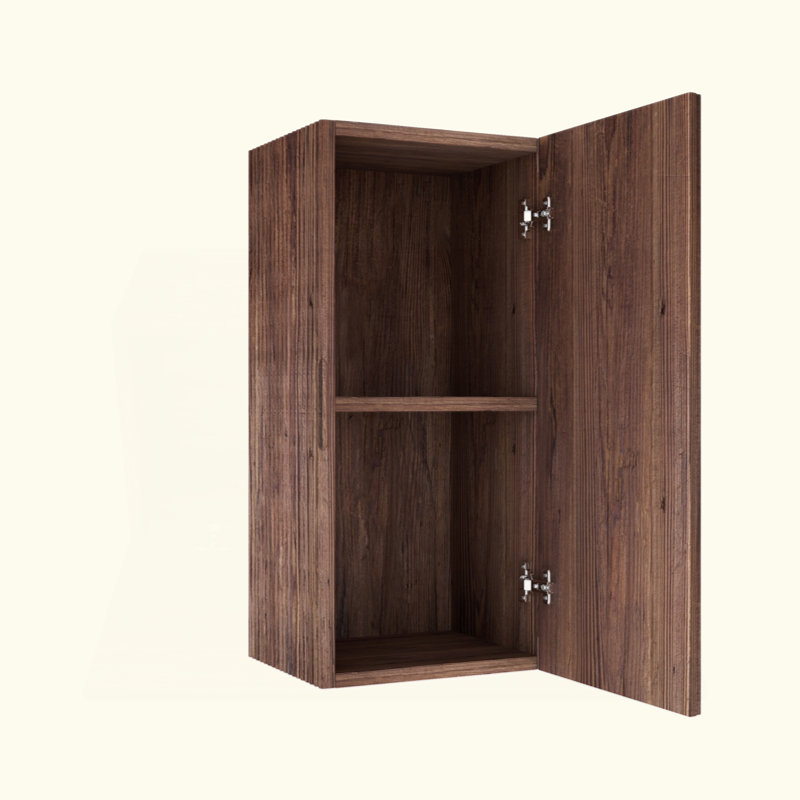 Wall-Mounted Floating Striped Bathroom Vanity Side Cabinet With A Door And A Shelf, (Suitable For BRON Bathroom Vanity)