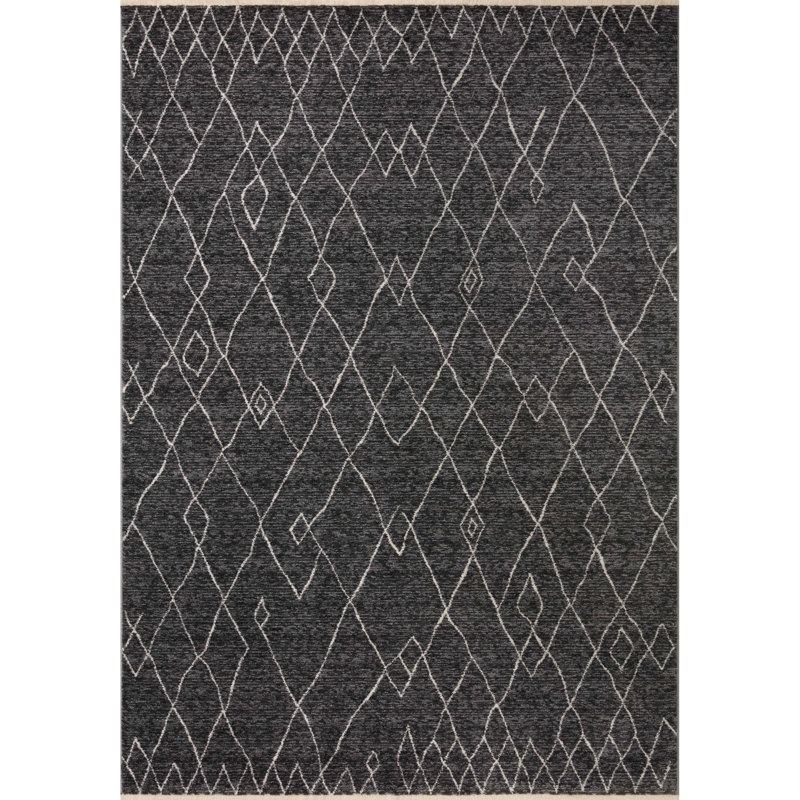 Vance Charcoal and Ivory Moroccan Tribal Area Rug