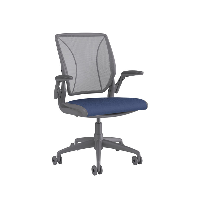 Diffrient World Wool Task Chair, Gray, Catena/Caraway, Corde/Peacock