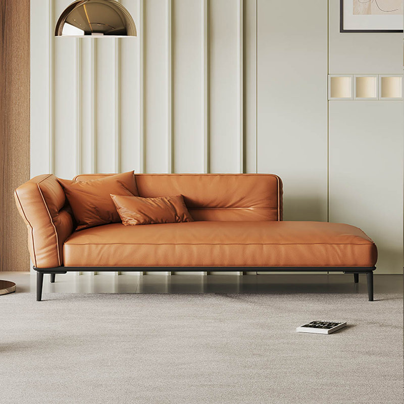 Creative fashion sofa lazy leisure chaise lounge, Left Hand Facing, Orange