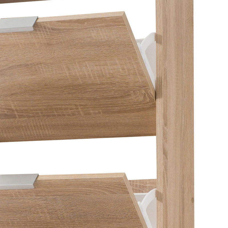 10 Pair Flip Down Shoe Storage, Natural
