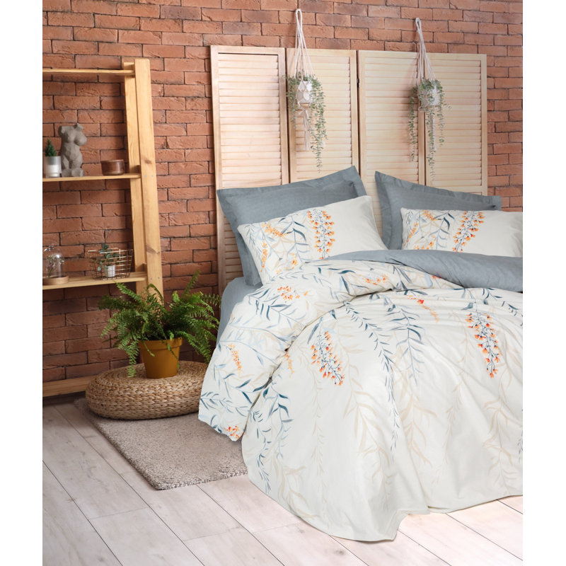 Cotton Blend Abstract Duvet Cover Set with Pillowcases, Single Duvet Cover + 1 Standard Pillowcase