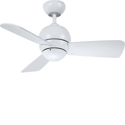 30" White Ceiling Fan, with Wall Control
