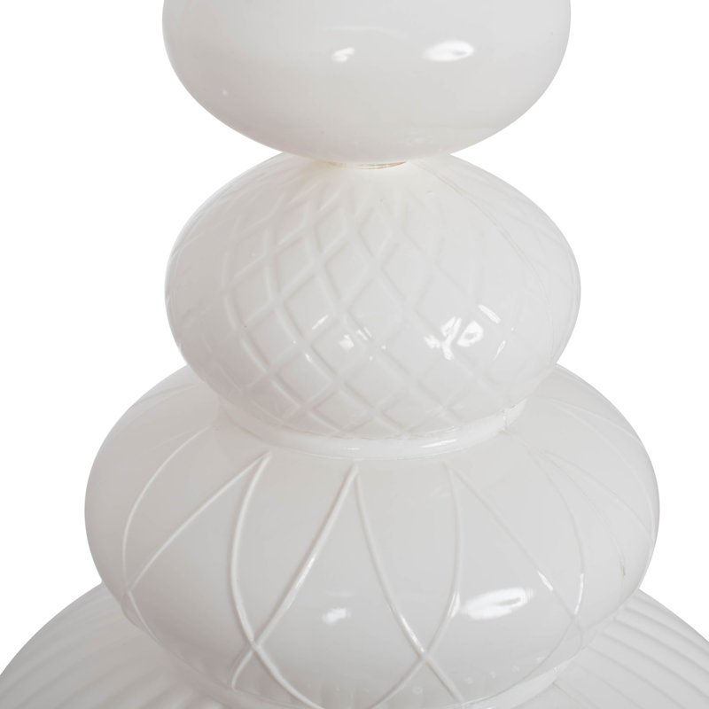 Vickerman 41" Shiny Finial Ornament, White