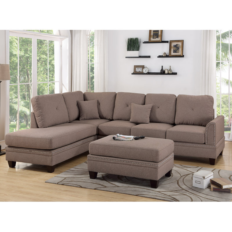 Joseph Reversible Coner Sofa, Coffee, Reversible