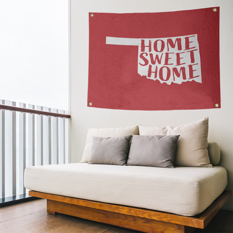 Tapisserie murale oklahoma doux pour la maison, H 59 po x l 80 po, Rouge