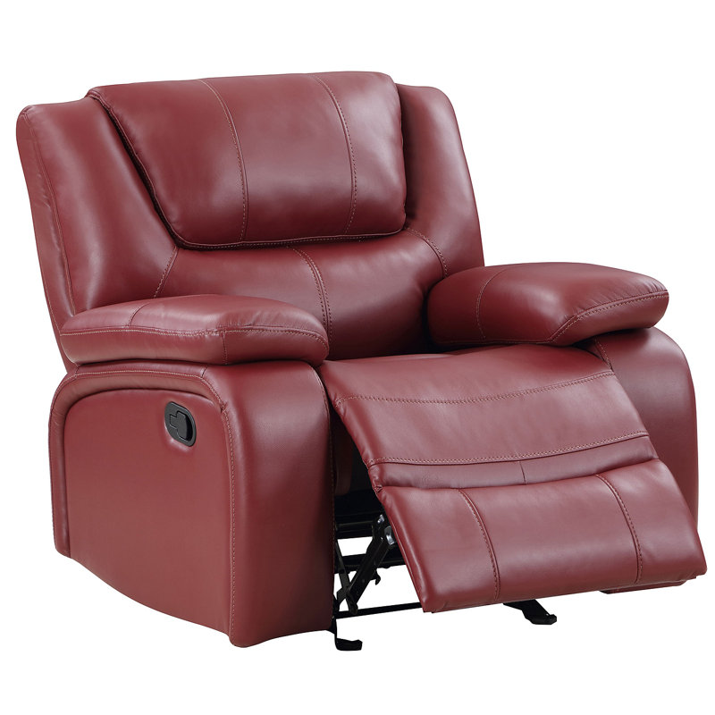 Fauteuil inclinable et oscillant rouge Elodie, Rouge
