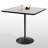Bistro Pub Table Square Adjustable Height Cocktail Bar Table with Metal Base and Wooden Table Top-355443104-359556654
