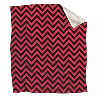Pink Black Zigzag Blankets