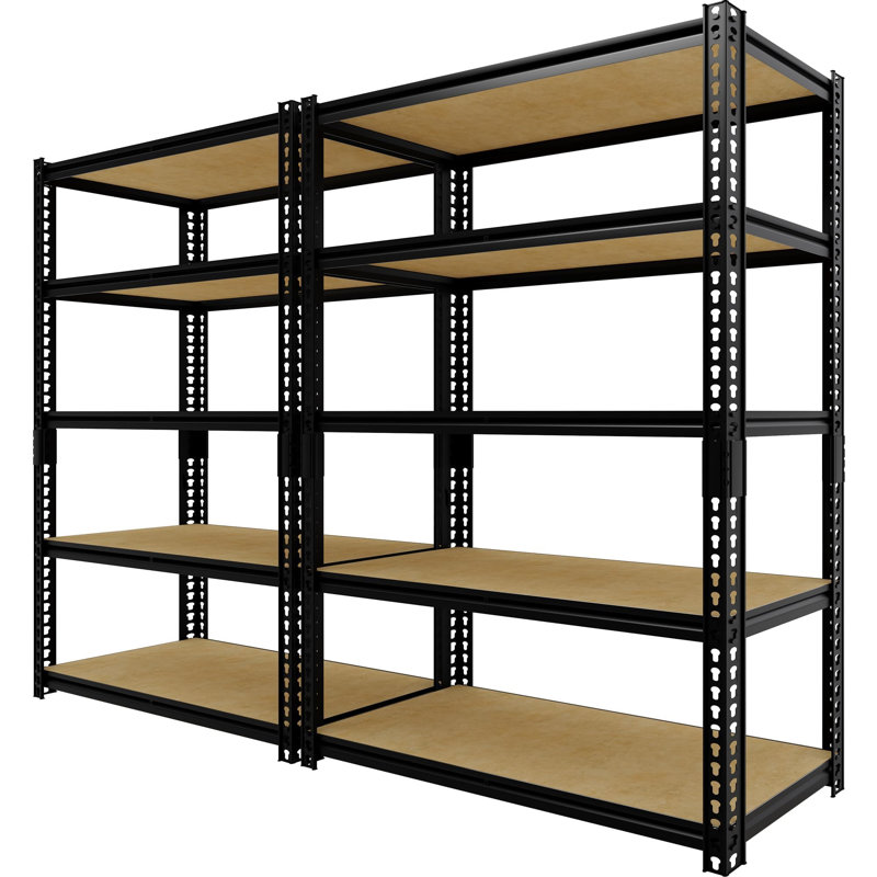 Ensemble de 2 tablettes de rangement pour garage, étagère en métal robuste à 5 niveaux, support réglable 30 po x 12 po x 60 po, capacité de 2 000 lb